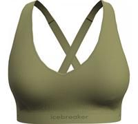 Icebreaker Womens Merino Blend 125 Cool-Lite Sprite Racerback Bra Oliv L