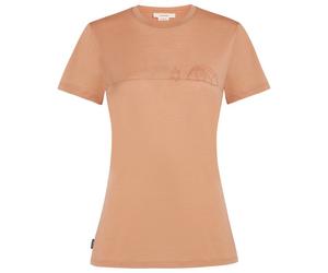 Icebreaker - Women's Merino150 TechLite S/S Single Line Camp - Merino shirt size XL, sand