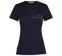 Icebreaker - Women's Merino150 TechLite S/S Single Line Camp - Merino shirt size XS, blue