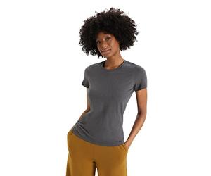 Icebreaker Women's Natural Blend Central Classic Short Sleeve T-Shirt - for Everyday Use, Gym & Training - Monsoon, S