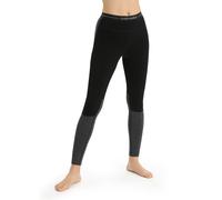 Icebreaker Women's ZoneKnit 200 Seamless Leggings {IC-0A56HE} - Black/Jet Heather Grey - Medium