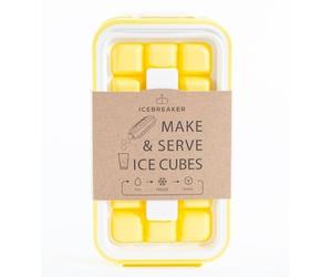 Icebreaker Yellow 16 Hole Ice Cube Tray. Simply fill, freeze and serve. Easy Ice
