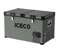 ICECO VL60 Portable Refrigerator, Dual Zone Freezer Fridge, 12v Cooler, Platinum Compact Refrigerator, 60Liters, DC 12/24 V, AC 110-240V, 0℉~50℉, Home and Car Use, for Van, Truck, Outdoor, Camping