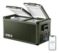 ICECO VL75 ProD 12V Refrigerator, Portable Freezer Fridge with AC/DC, 75L Dual Zone Car Fridge Powered by SECOP, 0℉ to 50℉, Electric Cooler for Car, Camping and Home Use [Olive Green Special Edition]