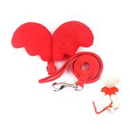 Icecode Cat Lead, Cat Leash with Angel Wings Nylon Strap Leash Adjustable Set of Harness - Best for Kitten (Red)