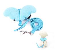 Icecode Cat Lead, Cat Leash with Angel Wings Nylon Strap Leash Adjustable Set of Harness - Best for Kitten (Blue)