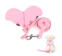 Icecode Cat Lead, Cat Leash with Angel Wings Nylon Strap Leash Adjustable Set of Harness - Best for Kitten (Pink)