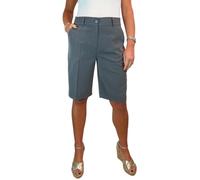 icecoolfashion Ladies Smart Knee Length Bermuda Shorts - Women's Tailored Summer Shorts Marl Grey Ideal for Bowling 8-22 (14)
