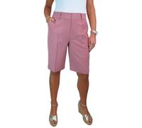 icecoolfashion Ladies Smart Knee Length Shorts - Womens Tailored Day Evening Lightweight Shorts Powder Pink 8-22 (12)