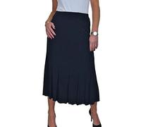 icecoolfashion Women's Elasticated Waist Smart Panelled 32" Midi Skirt | Fishtail Design, Ladies Elastic Waist Skirt, Office, Workwear, Evening or Formal Events