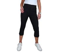 icecoolfashion Womens High Waist Cropped Trousers Slim Leg Capri Pants | Ladies Summer Stretch Crop Pants, Office, Daywear, Casual Capri Pants, 3/4 Length Pedal Pushers UK