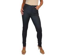 icecoolfashion Women's High Waist Stretch Leather Look Jeans Ladies Skinny Coated Jean Trousers with Pockets Matte Black 10-22 (22)