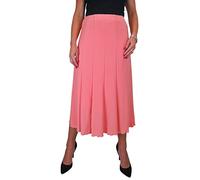 icecoolfashion Women's Smart Maxi Lined Flare Panel Fishtail Midi Skirt Day Workwear Business Office Evening Peach 10-22 (XXL)