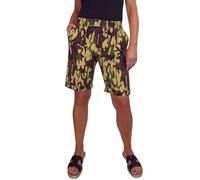 icecoolfashion Womens Stretch Shorts with Pockets Above Knee Length Straight Leg Bermudas with Turn Up Cuffs Camo 8-22 (16)