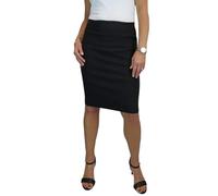 icecoolfashion Women's Stretch Smart Casual Bodycon Pencil Skirt | Ladies Above Knee Slim Fit Office Skirt, Back Slit, Everyday
