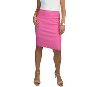 icecoolfashion Women's Stretch Smart Casual Bodycon Pencil Skirt Ladies Above Knee Special Occasion Slim Fit Office Skirt Pink (10)