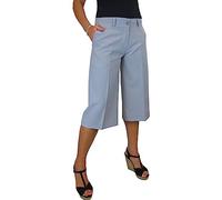 icecoolfashion Women's Wide Leg Culottes Ladies Stylish Cropped High-Waist Trousers for Casual & Office Wear Silver Grey 8-22 (20)