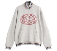 ICECREAM Men's Checker Running Dog Quarter Zip Sweatshirt Heather Grey