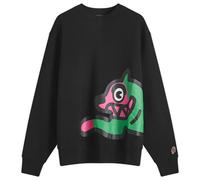 ICECREAM Men's Jumbo Running Dog Crewneck Black