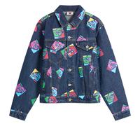 ICECREAM Men's Running Dog Tile Denim Trucker Jacket Indigo
