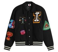 ICECREAM Men's Trick Shot Collared Varsity Jacket Black Medium