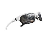 ICECUBE AVENTO Polarized Sports Sunglasses - UV400 & Anti-Slip, Lightweight for Driving, Running & Golf - Unisex (White/Grey)