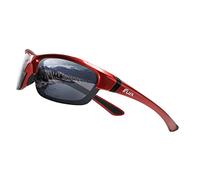 ICECUBE AVENTO Polarized Sports Sunglasses - UV400 & Anti-Slip, Lightweight for Driving, Running & Golf - Unisex (Red/Grey)