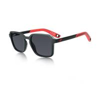 ICECUBE Laso-17 Polarized Sunglasses - Lightweight Square Frame, Anti-Slip Rubber Nose Pads, Sporty Rubber-Tipped Temples for All-Day Wear