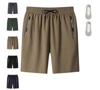 Iced Active Shorts for Women,Women's Ice Silk Quick Drying Stretch Shorts, Drawcord Elastic Waist Comfys Fit Short (Caramel,3XL)