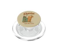 Iced Coffee Chill Out Coffee Bliss Cafe Retro Cartoon PopSockets PopGrip for MagSafe