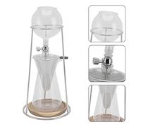 Iced Coffee Cold Brew Drip Coffee Tower Maker, Stainless Steal, 600mL Borosilicate Glass, with Slow Drip Technology, for Cafe Home Kitchen
