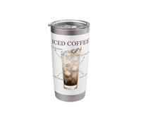 Iced Coffee Cold Brew Oat Milk Vanilla Syrup Ice Stainless Steel Insulated Tumbler