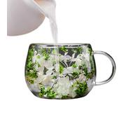 Iced Coffee Mugs, Aesthetic Double Wall Drinkware for Hot Cold Drinks, Original Coffee Cups with Sturdy Design, Collection of Tea and Milk Cups for Home