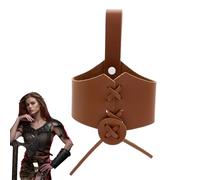 Iced Coffee Sleeve - PU Leather Retro Beverage Protector - Portable Drinking Sleeve with Belt Attachment, Cosplay Props for Theatre Performance Theme Parties