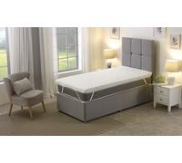 Iced Cooling Memory Foam Mattress Topper Removable Cover 1 Inch Depth Starlight Beds White Super King