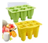 Iced Dessert Moulds, Making Kit Set, 6 Cavity Treat Mold with Easy Pop Release, Creative Ice Cream Maker, Fun Kitchen Accessory with Vibrant Colors, Kids and Parents Play Tool