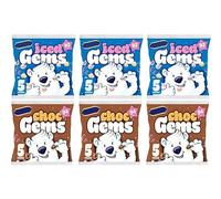 Iced Gems Multipack Biscuits 5x23g, Iced and Chocolate Multipack Biscuits 5x19g, No Artificial Colours or Flavours, Suitable for Vegetarians, Pack of 6