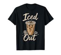 Iced Out Coffee Graphic Cold Brew Caffeine Lover T-Shirt