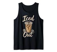 Iced Out Coffee Graphic Cold Brew Caffeine Lover Tank Top
