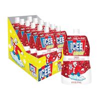 Icee Slush Frozen Fruit Juice Pouches - Just Freeze & Squeeze for Instant Slushy Maker, Great for Birthday Party, Lunchbox, No Icee Machine Needed, 12 Pack (6oz, Red Cherry)