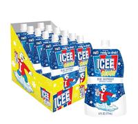 Icee Slush Frozen Fruit Juice Pouches - Just Freeze & Squeeze for Instant Slushy Maker, Great for Birthday Party, Lunchbox, No Icee Machine Needed, 12 Pack (6oz, Blue Raspberry)