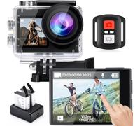 icefox Action Camera 4K 60FPS 20MP, Underwater with EIS,5X Zoom, App Support Video & Photo Editing, Waterproof Camera WiFi Remote Control for Cycling, Swimming, and Diving