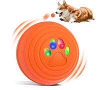 IceFun Interactive Dog Toys Dog Balls: Vibrating Dog Ball for Puppy/Small/Medium Dogs Mental Enrichment Motion Activated Automatic Moving Bouncing Indestructible Jolly Rolling Dog Toy Orange