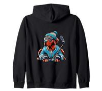 Icehockey Rodesian Ridgeway Dog Pro Hockey Fun Zip Hoodie