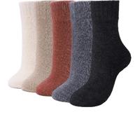 ICEIVY Fluffy Socks Gifts for Women Winter Warm Wool Thermal Bed Socks Ladies Stocking Fillers Presents for Women with Gifts Box, 5 Pairs, 4-9