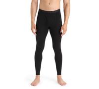 ICEKQ|#Icebreaker Men 200 Oasis Leggings w Fly Base Layer - Black/Monsoon, XL