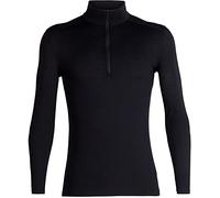 ICEKQ|#Icebreaker Men 200 Oasis LS Half Zip Base Layer - Black, L