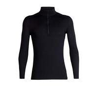 ICEKQ|#Icebreaker Men 200 Oasis LS Half Zip Base Layer - Black, L