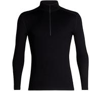 ICEKQ|#Icebreaker Men 260 Tech LS Half Zip Base Layer - Black, M