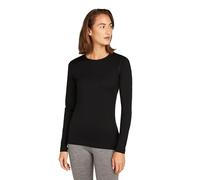 ICEKQ|#Icebreaker Women 200 Oasis LS Crewe Base Layers - Black, S